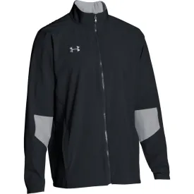 Under Armour Men's Black/Steel Squad Woven Warm-Up Jacket