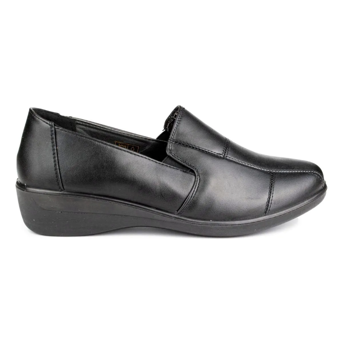 Womens Cushion Walk Black Slip On Shoe