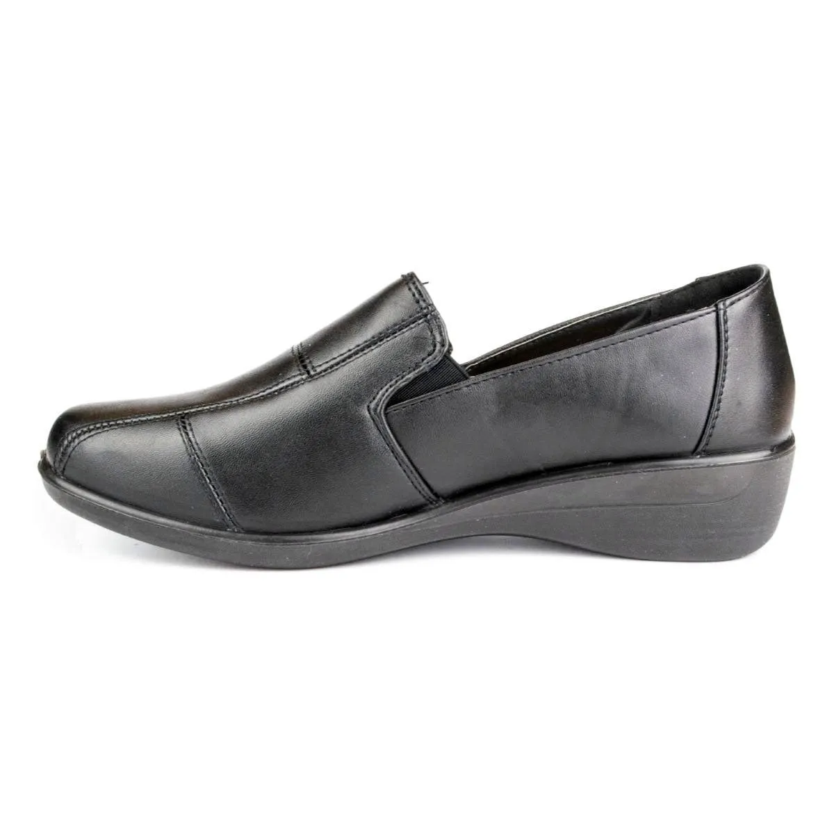Womens Cushion Walk Black Slip On Shoe