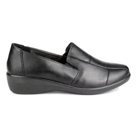 Womens Cushion Walk Black Slip On Shoe