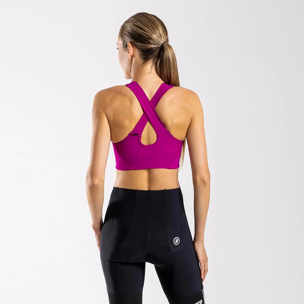 Women's Fiamma Sports Bra (Magenta)